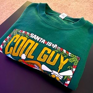 NSFW 😂😂 Funny YMH podcast Santa is a Cool Guy Green Holiday Crewneck - 2XL